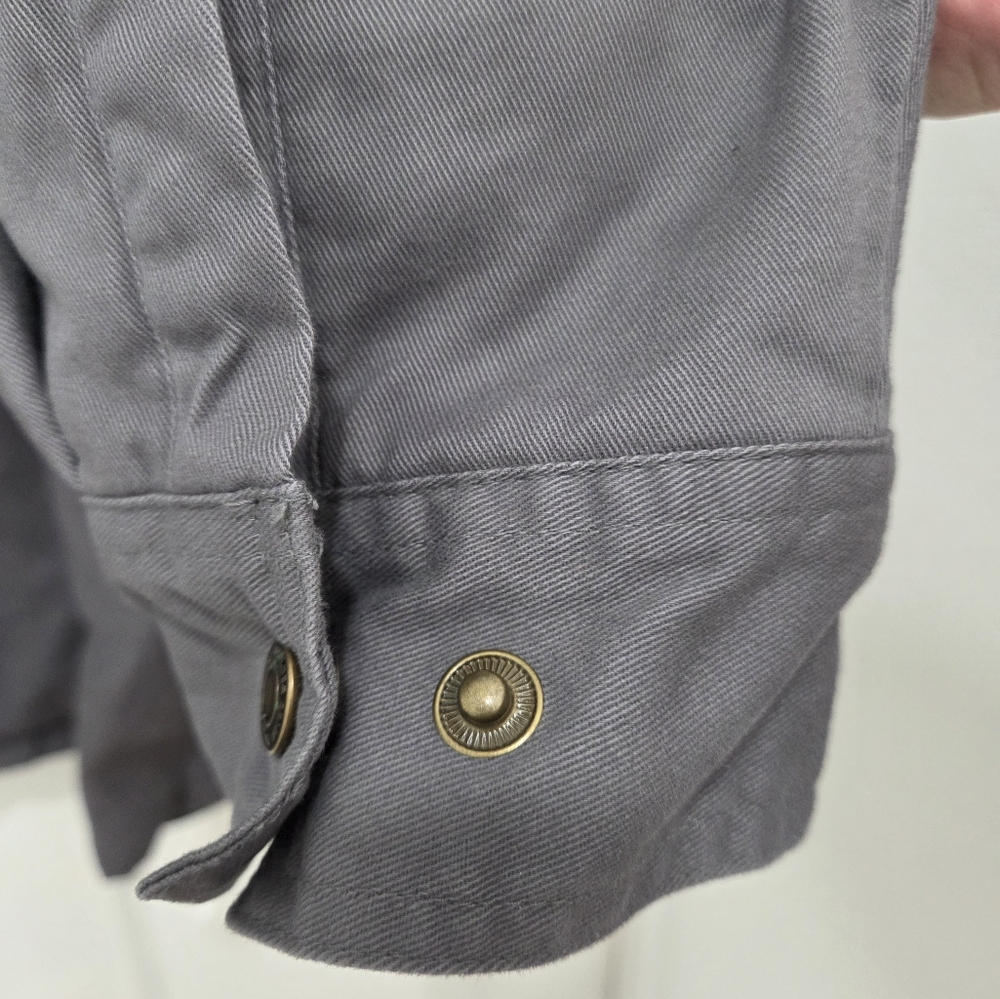 Gray BOULDER CREEK Snap Front Flannel Lined Shirt Jacket 3XL Tall - Picture 9 of 16